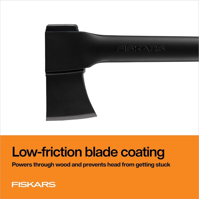Fiskars فأس تقطيع 28 بوصة، شفرة حادة للغاية لتقطيع الحطب بسهولة، متوازن الوزن، معدات الحدائق والهواء الطلق، 3.5 رطل، أسود - Image 4